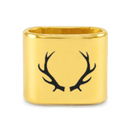 Metall Schieber DQ Geweih Mix & Match Gold (Nickelfrei)