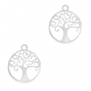 Stainless Steel - Rostfrei Stahl Anhänger Baum des Lebens Silber