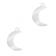 Stainless Steel - Rostfrei Stahl Anhänger Mond Silber