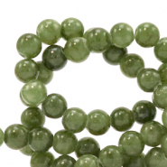 Naturstein Perlen Marmor 4mm Olive green
