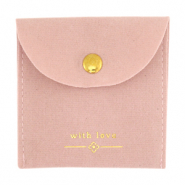 Schmuckbeutel "with love" Vintage pink-gold