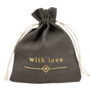 Schmuckbeutel "with love" Black-gold
