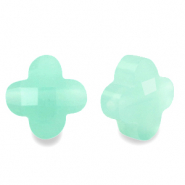 Fashion Facett Perlen Gl&uuml;cksklee Turquoise green
