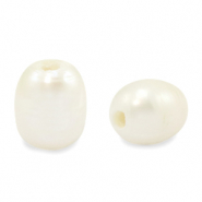 Süsswasserperlen Rice 11x9mm Natural white