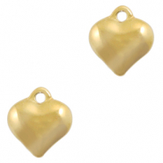 Stainless Steel - Rostfrei Stahl Anh&auml;nger Herz Gold