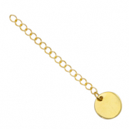 Stainless Steel - Rostfrei Stahl Schmuckzubeh&ouml;r Verl&auml;ngerungskette coin 12mm Gold