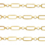 Stainless Steel - Rostfrei Stahl Schmuckzubeh&ouml;r Gliederkette Gold