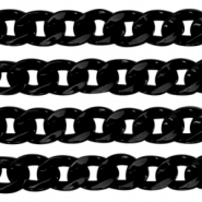 Acrylkette 19mm Black