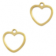 Stainless Steel - Rostfrei Stahl Anh&auml;nger Herz Gold
