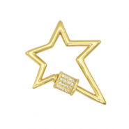 Zirkonia Verschluss Blitz Gold