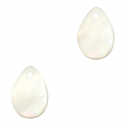 Muschel Anh&auml;nger Specials Tropfenform White (Naturliche Farbe Muschel)