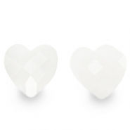 Fashion Facett Perlen Herz White