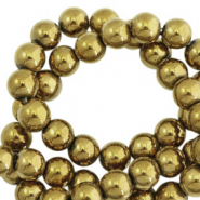 H&auml;matit Perlen rund 6mm Gold