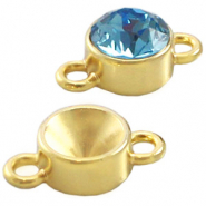 Metall Zubehör TQ Fassung für Swarovski SS39 2 Ösen Gold