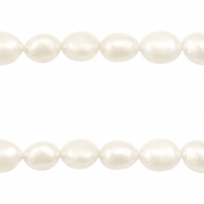 BQ S&uuml;sswasserperlen Nugget oval 9x7-8mm Natural white