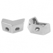 Metall Perlen DQ Duo Beads Pfeil Antik silber (Nickelfrei)