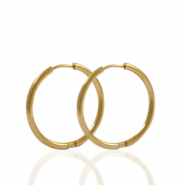Ohrringe aus Stainless Steel - Rostfreiem Stahl Creolen 22mm Gold