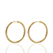 Ohrringe aus Stainless Steel - Rostfreiem Stahl Creolen 18mm Gold