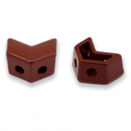 Tile beads Arrow Winery brown