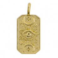 Brass TQ Metall Anh&auml;nger Auge Gold