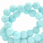 6 mm Glasperlen opaque Aquamarine blue