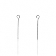 Stainless Steel - Rostfrei Stahl Schmuckzubeh&ouml;r Kettelstifte 30mm Silber