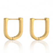Ohrringe aus Stainless Steel - Rostfreiem Stahl Hufeisen Gold