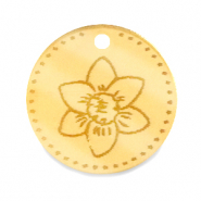 Plexx Anhänger 20mm Geburtsblume Dezember-Narzisse Gold