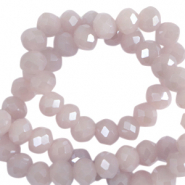 Top Glas Facett Perlen 8x6 mm rondellen Mystic violet-pearl shine coating