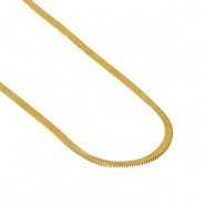Ketten aus Stainless Steel - Rostfreiem Stahl Schlangenkette Gold
