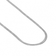 Ketten aus Stainless Steel - Rostfreiem Stahl Schlangenkette Silber