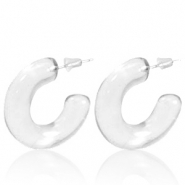 Trendy Ohrringe Creolen Transparent
