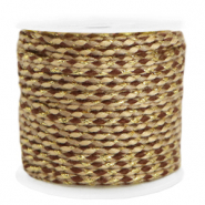 Trendy Kordel geflochten 2mm Gold-brown