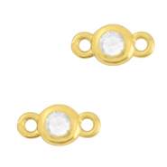 Kristallglas Zwischenst&uuml;cke 3mm Crystal-gold