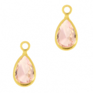 Anh&auml;nger Kristallglas Tropfen Champagne peach-gold