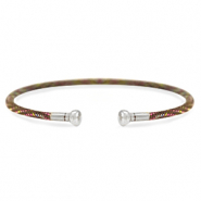 C.U.S&reg; Schmuck Armreif Brown-silver