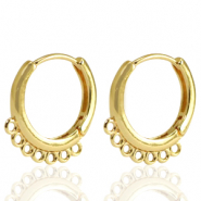Brass TQ Metall Ohrringe Creolen Gold