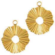 Stainless Steel - Rostfrei Stahl Anhänger 17mm Gold