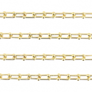 Metall Zubeh&ouml;r DQ Gliederkette 6mm Gold (Nickelfrei)