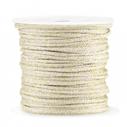 Makramee Band geflochten 2mm Gold-ivory