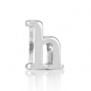 Metall Perlen Buchstabe DQ H Antik silber (Nickelfrei)