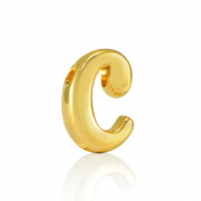 Metall Perlen Buchstabe DQ C Gold (Nickelfrei)