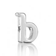Metall Perlen Buchstabe DQ B Antik silber (Nickelfrei)