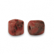 Natursteinperlen Graniet disc 4x4mm Terracotta brown