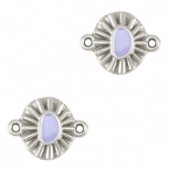 Metall Anh&auml;nger DQ Zwischenst&uuml;ck Antik silber-lavender purple (nikkelvrij)