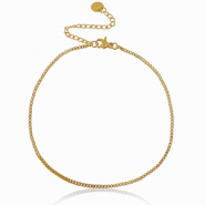 Fusskettchen aus Stainless Steel - Rostfreiem Stahl Kettenglieder Gold