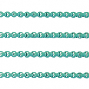 Gliederkette Glieder 3mm Emerald green