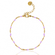 Armb&auml;nder aus Stainless Steel - Rostfreiem Stahl Lilac-gold