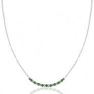 Ketten aus Stainless Steel - Rostfreiem Stahl Emerald green-silver