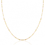 Ketten aus Stainless Steel - Rostfreiem Stahl Light pink multicolour-gold